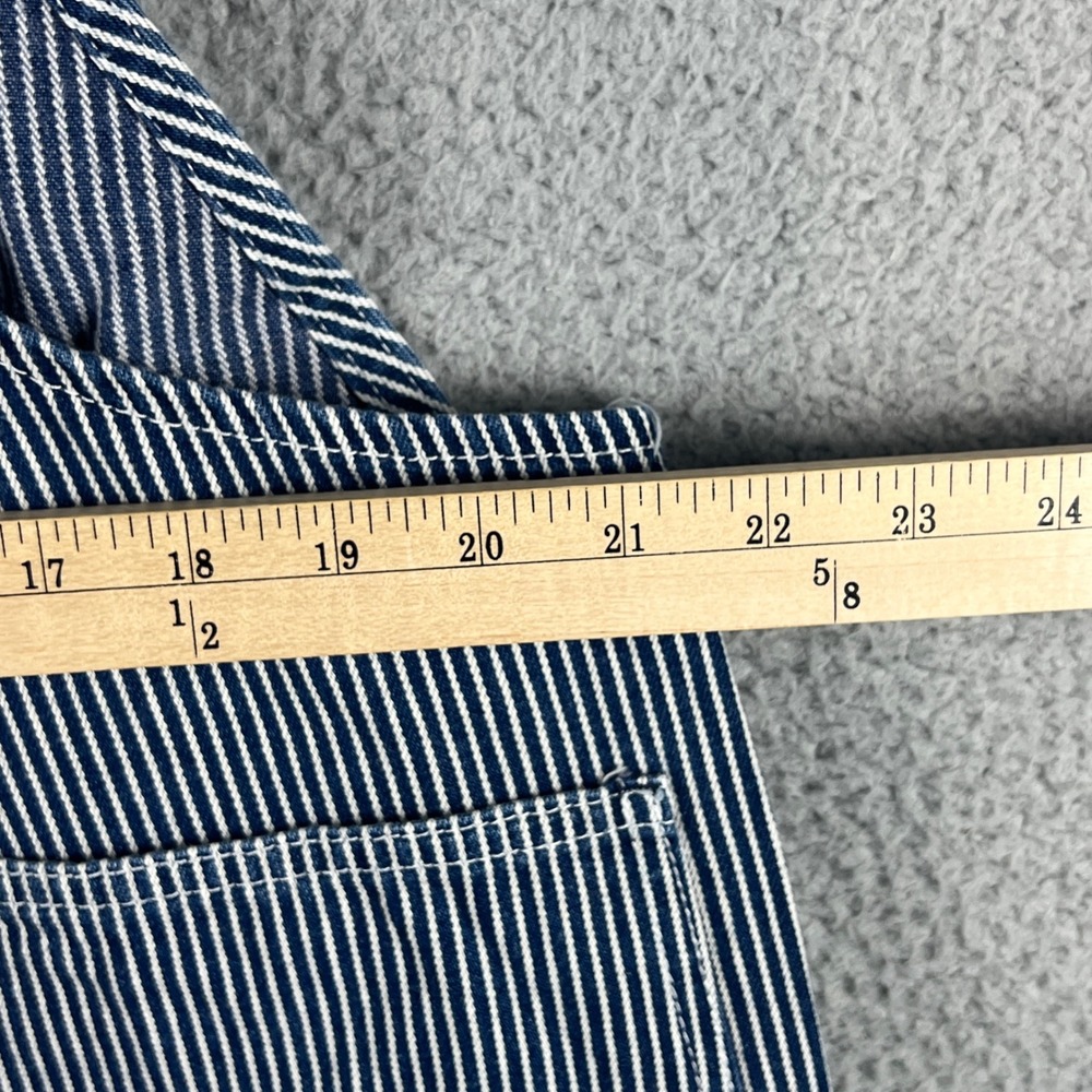 Key Hickory railroad Stripe Overalls Mens 42x28 (M: 42x23) Blue White Aristocrat - Picture 11 of 12